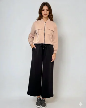 Fustă pantalon cu buzunare și șnur negru - Unica S-L