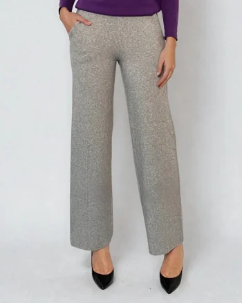Pantaloni tricot office gri - Unica S-L