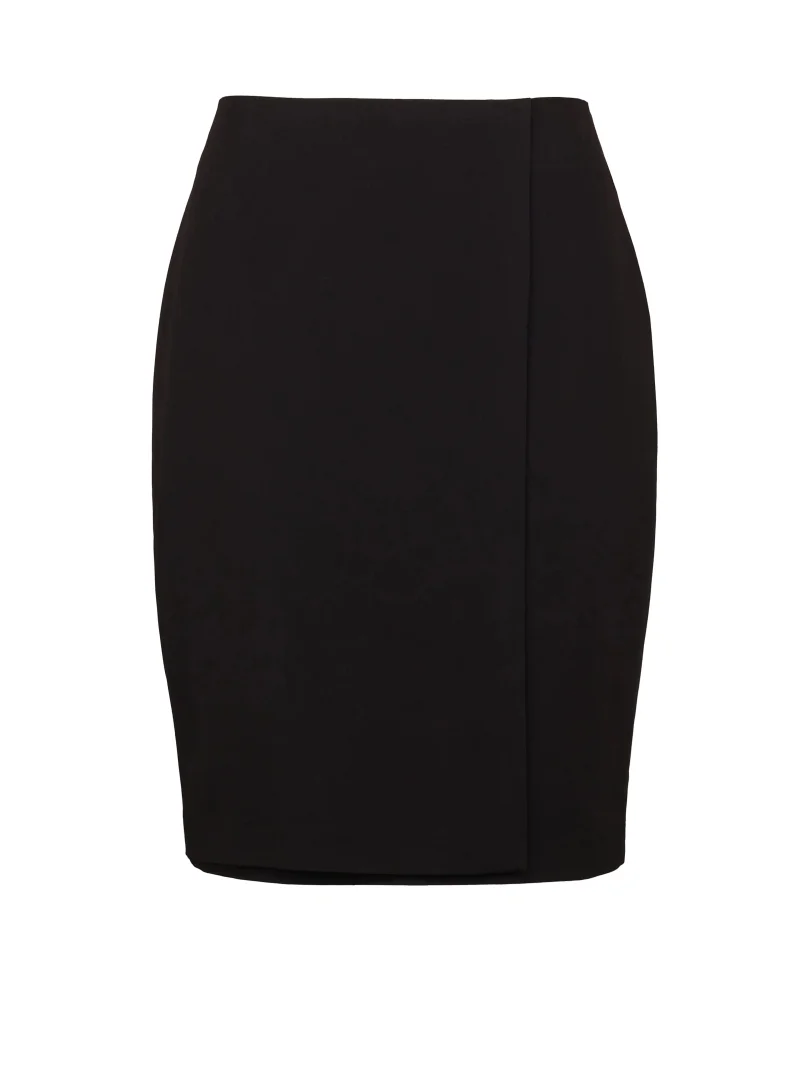 Fustă midi dreaptă cu aspect petrecut de birou neagră ORSAY negru - 34