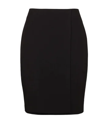 Fustă midi dreaptă cu aspect petrecut de birou neagră ORSAY negru - 34