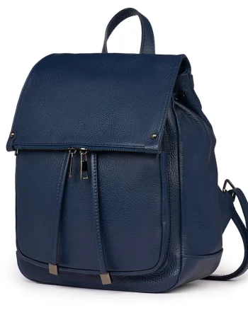 Rucsac piele naturala Jimmy bleumarin
