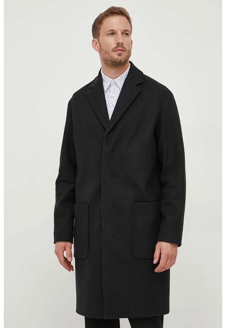 Palton de lana  K10K111745, Negru