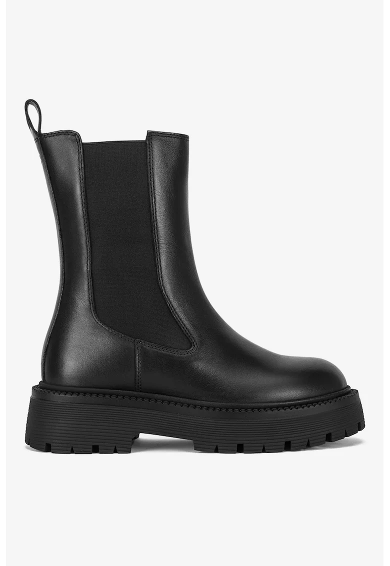 Ghete dama  5905588939573, Piele naturala, Negru, Negru