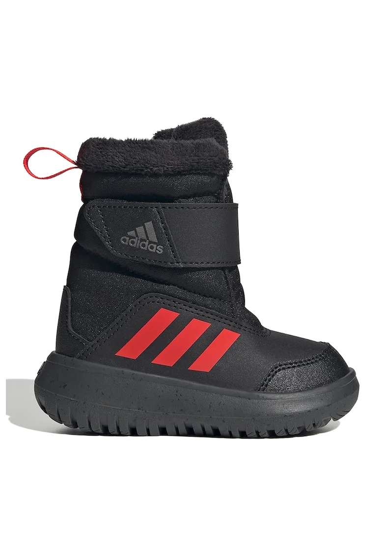 Cizme cu velcro Winterplay, Negru/Rosu vermillion