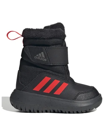 Cizme cu velcro Winterplay, Negru/Rosu vermillion