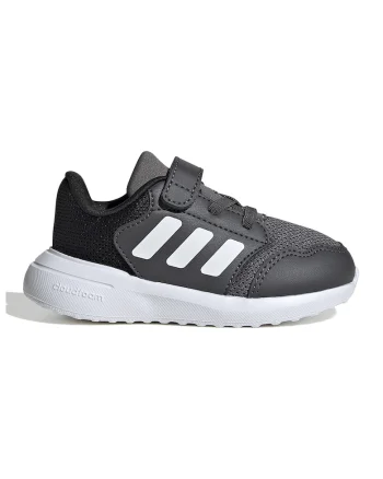 Pantofi sport Tensaur Run 3.0 cu velcro, Alb/Negru/Gri antracit