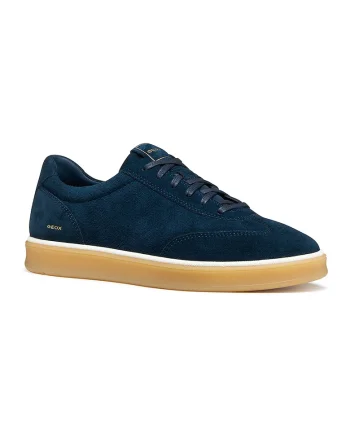 Pantofi sport low-cut din piele intoarsa, Bleumarin