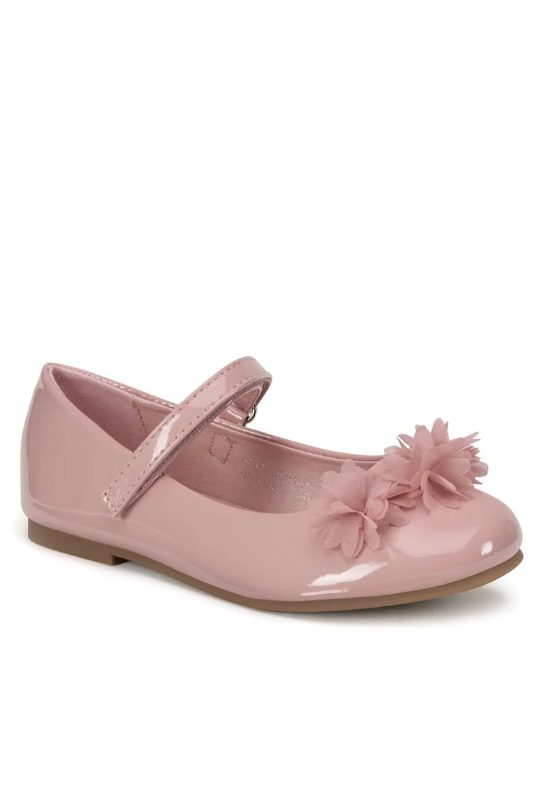 Balerini Fete,  roz, material sintetic, inchidere Velcro