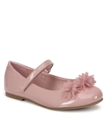 Balerini Fete,  roz, material sintetic, inchidere Velcro