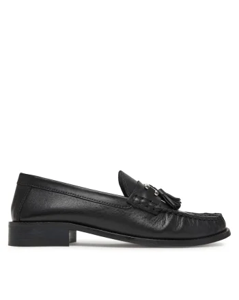 Mocasini dama,  piele naturala, negru, ELY-130