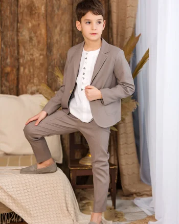 Costum elegant din in pentru baieti - Henry
