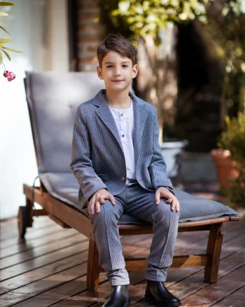Sacou gri elegant din stofa pentru baieti - Mateo