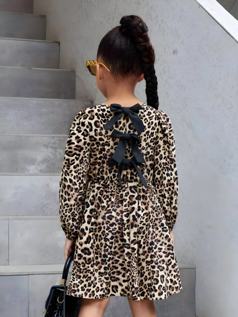 Rochie casual animal print pentru fete - Anita