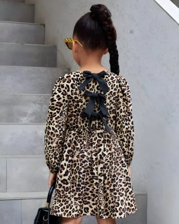 Rochie casual animal print pentru fete - Anita