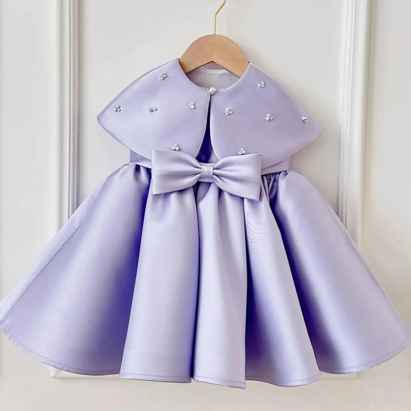 Rochie alba eleganta pentru fete, din tafta - Quinn