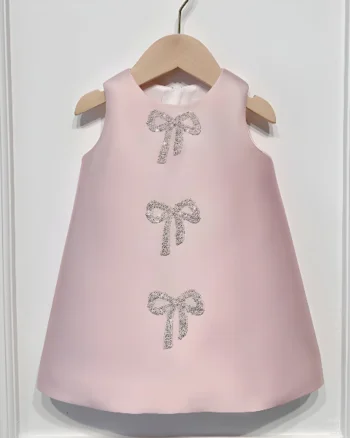 Rochie roz prafuit eleganta pentru fete, din tafta - Heidi