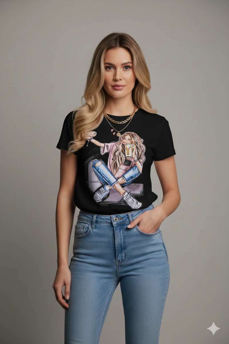 Tricou dama cu imprimeu