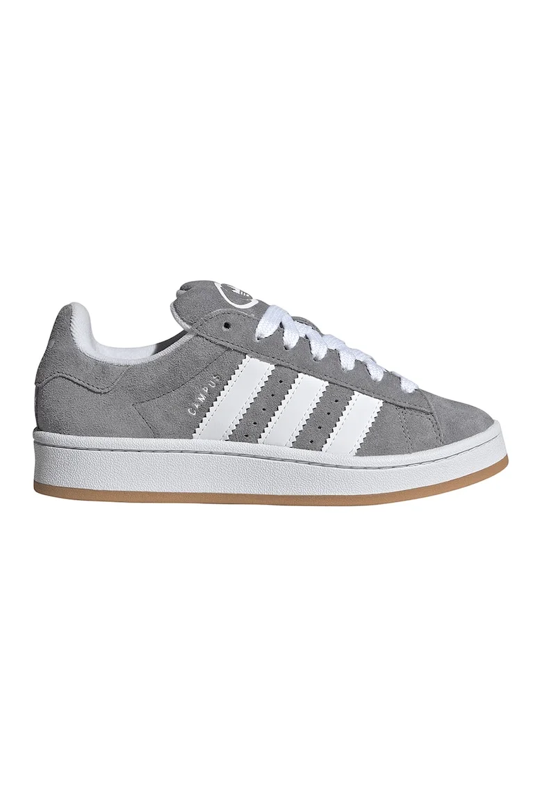 Pantofi sport Campus 00s din piele intoarsa, Gri/Alb optic