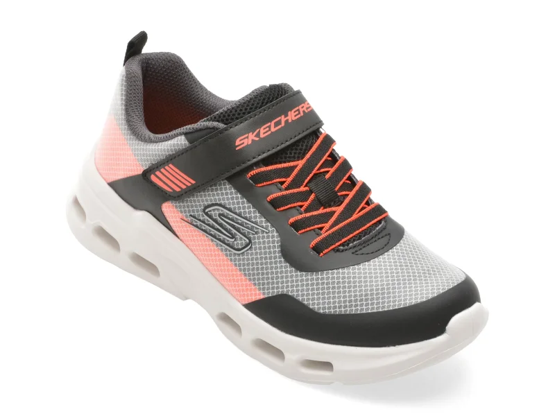 Pantofi sport SKECHERS negri, GLIDE-STEP AERO, din material textil