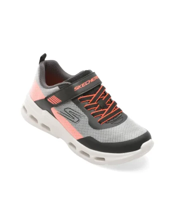 Pantofi sport SKECHERS negri, GLIDE-STEP AERO, din material textil
