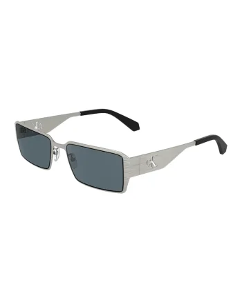 Ochelari de soare dreptunghiulari cu model unisex, Negru/Alb murdar