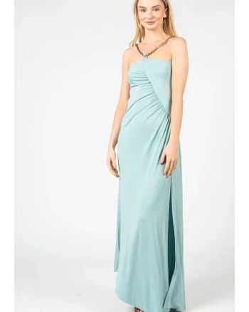 Rochie lunga cu bretele din lant,