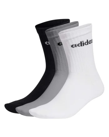 Set de sosete lungi unisex - 3 perechi, Alb/Negru/Gri