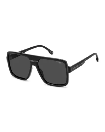 Ochelari de soare patrati cu detalii logo, Negru