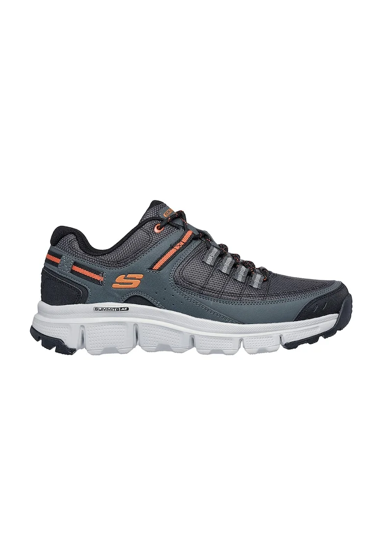 Pantofi sport cu insertii din plasa Summits At, Portocaliu/Bleumarin
