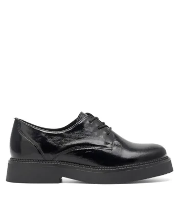 Pantofi dama,  590486294885038, Piele naturala/Piele lacuita, Negru