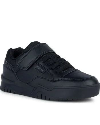 Pantofi baieti J367RE 0FE8V C9999,  Sintetic, Negru,