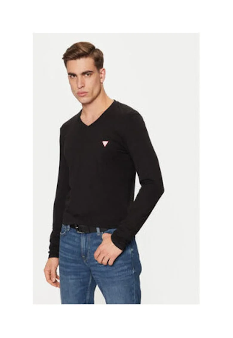 Bluza slim fit din amestec de bumbac