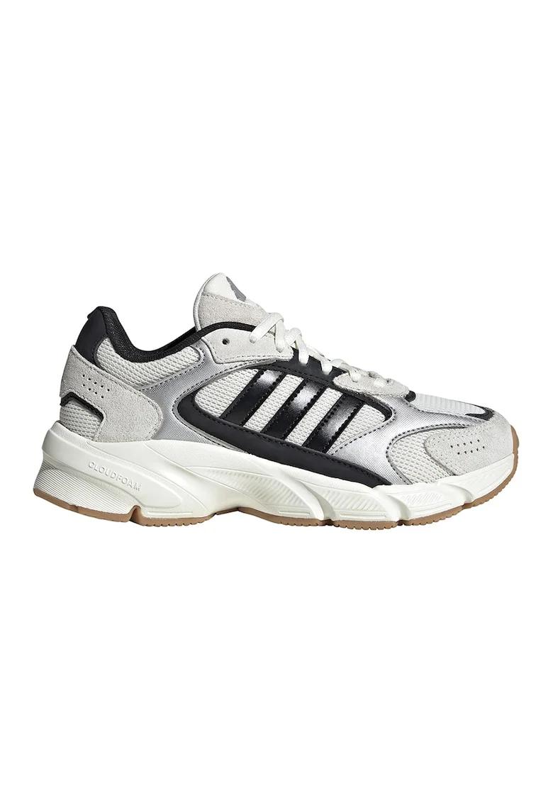 Pantofi sport cu logo si garnituri din piele intoarsa Crazychaos 2000, Negru/Gri/Alb murdar