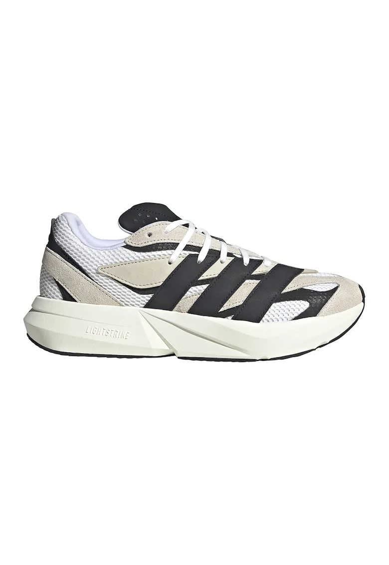 Pantofi sport Lightblaze cu insertii de piele intoarsa, Negru/Crem