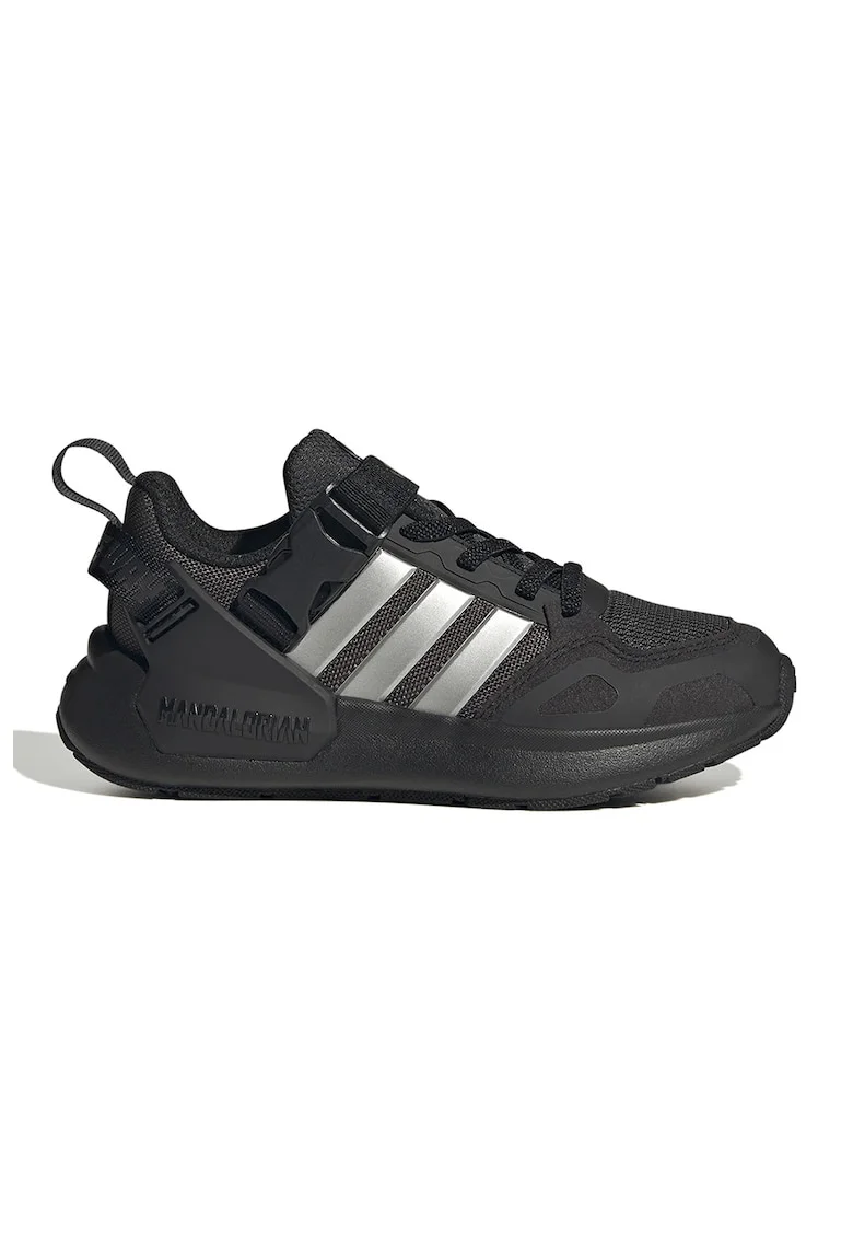 Pantofi sport low-cut cu velcro Mandalorian, Negru/Argintiu