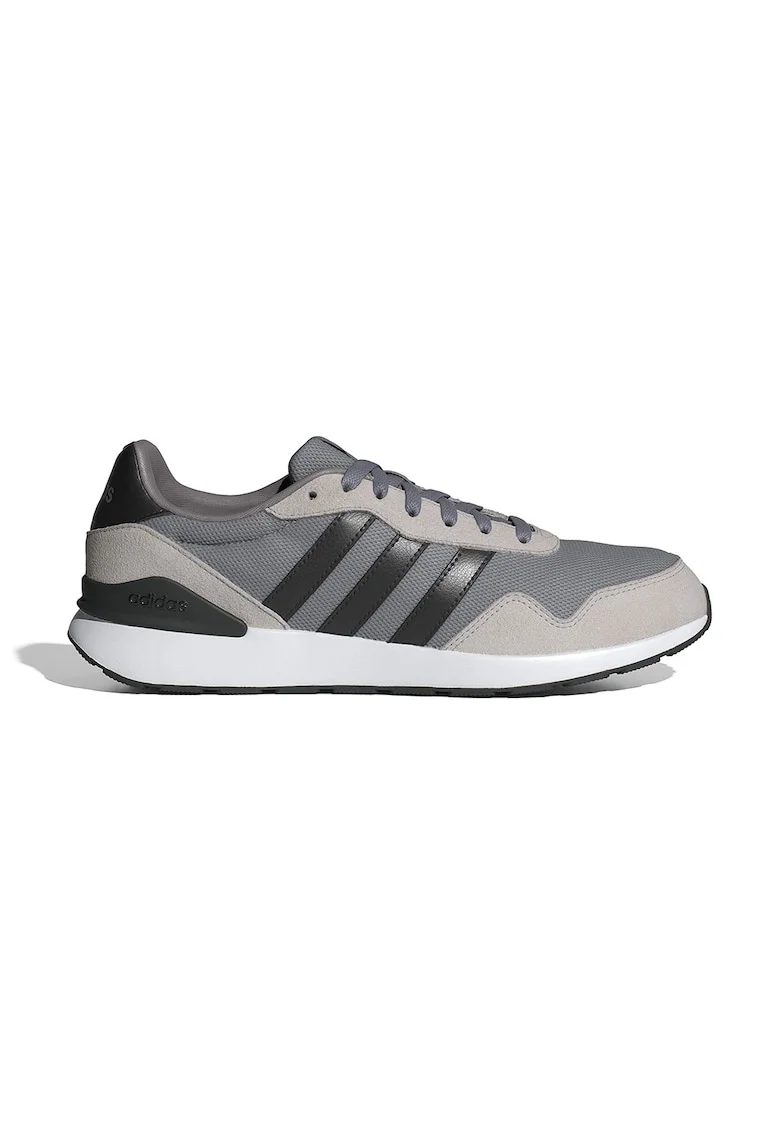 Pantofi sport Run 60s 4.0 cu insertii de piele intoarsa, Alb fildes/Gri deschis/Gri antracit
