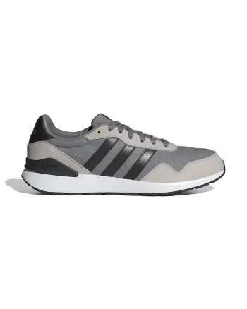 Pantofi sport Run 60s 4.0 cu insertii de piele intoarsa, Alb fildes/Gri deschis/Gri antracit