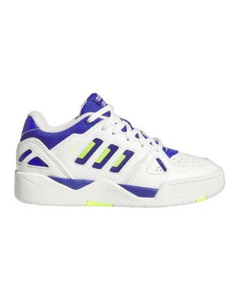 Pantofi sport de piele ecologica Midcity, Alb/Albastru royal