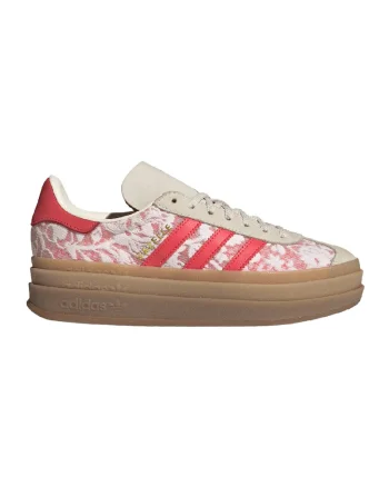 Pantofi sport cu talpa flatform Gazelle Bold, Rosu/Alb murdar