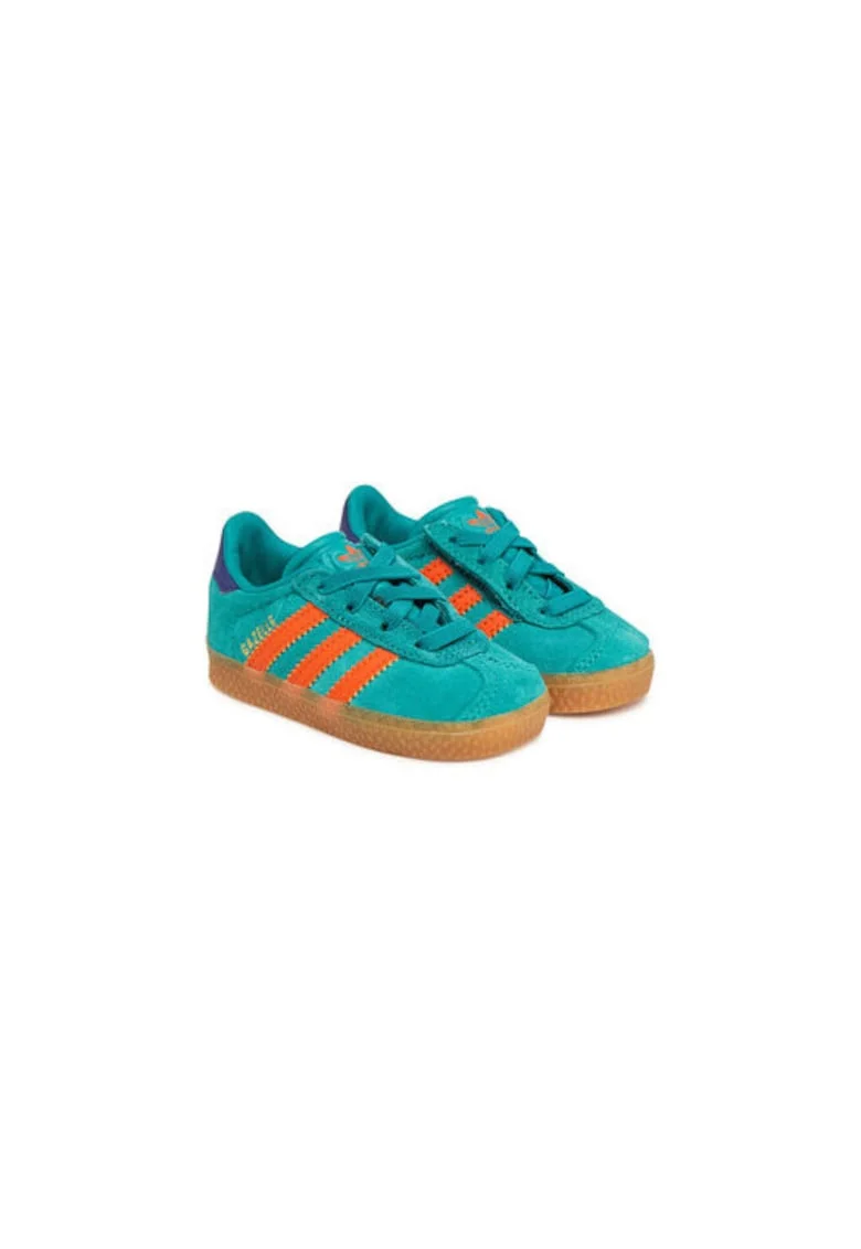 Pantofi sport din piele inotarsa cu logo contrastant
