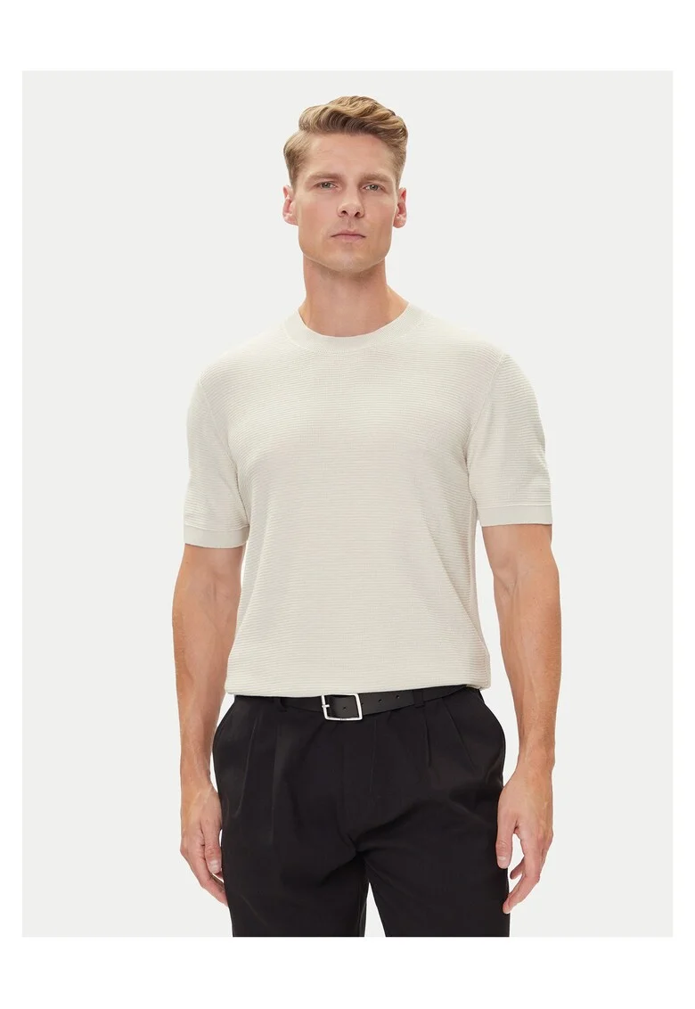 Tricou barbati  ecru, din bumbac 100%