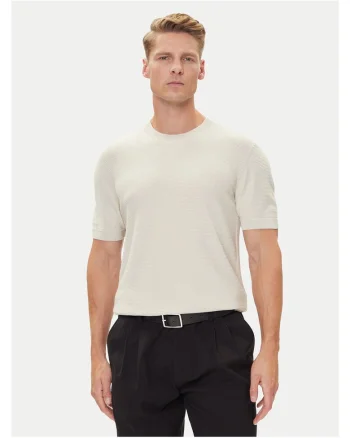 Tricou barbati  ecru, din bumbac 100%
