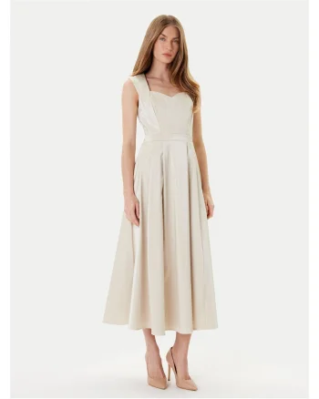 Rochie de cocktail dama  bej, fabric usor