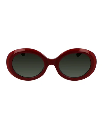Ochelari de soare ovali cu lentile in degrade, Maro cognac