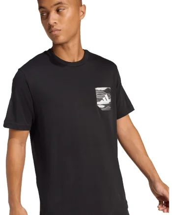 Tricou cu logo Camo, Negru