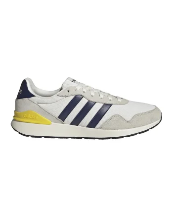 Pantofi sport Run 60s 4.0 cu insertii de piele intoarsa, Albastru inchis/Galben sofran/Maro taupe deschis