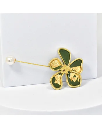 Bijuterie elegantă Ava, Verde/Auriu