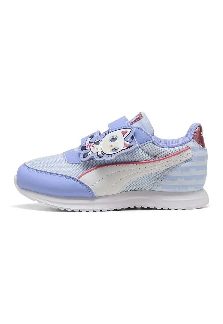 Pantofi sport R78 Lightwind GABBY S DOLLHOUSE de piele ecologica, Alb fildes, Albastru deschis,