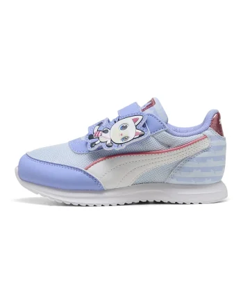 Pantofi sport R78 Lightwind GABBY S DOLLHOUSE de piele ecologica, Alb fildes, Albastru deschis,