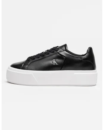 Pantofi sport flatform din piele cu logo Sienna, Negru